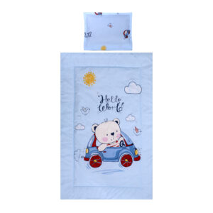 Спален комплект Lorelli Ранфорс МЕЧЕ С КОЛА Синьо