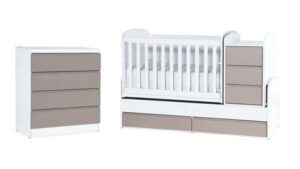 Комбинирано бебешко легло-люлка Dizain Baby Луна със скрити дръжки Комбинирано бебешко легло-люлка Dizain Baby Луна със скрити дръжки