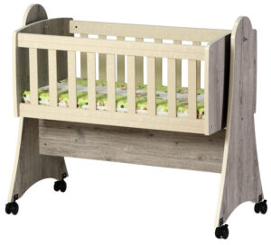 Бебешка дървена люлка Dizain Baby Зори 90/44 см с колелца