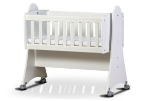 Бебешка дървена люлка Dizain Baby Зори 90/44 см с колелца