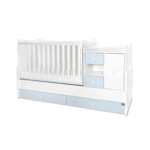 Комбинирано легло Lorelli Mini Max Baby Blue за бебета и юноши.