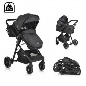 Комбинирана детска количка Moni RIO черен