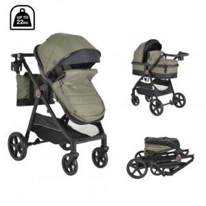 Комбинирана детска количка Moni TOKYO зелен