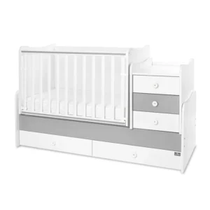 Трансформиращо се легло Lorelli Maxi Plus Stone Grey в бюро и легло