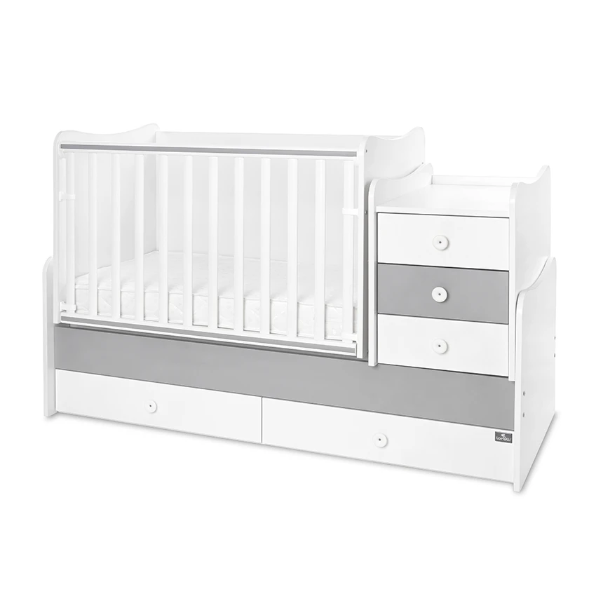 Трансформиращо се легло Lorelli Maxi Plus Stone Grey в бюро и легло