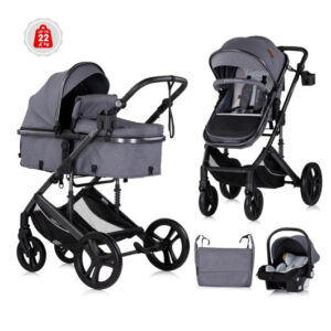 CHIPOLINO Комбинирана количка АМОРЕ облачно сиво