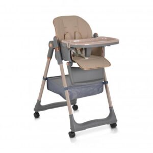 Детски стол за хранене с подарък Moni Lindo бежов
