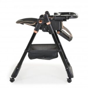 Детски стол за хранене с подарък Moni Lindo черен