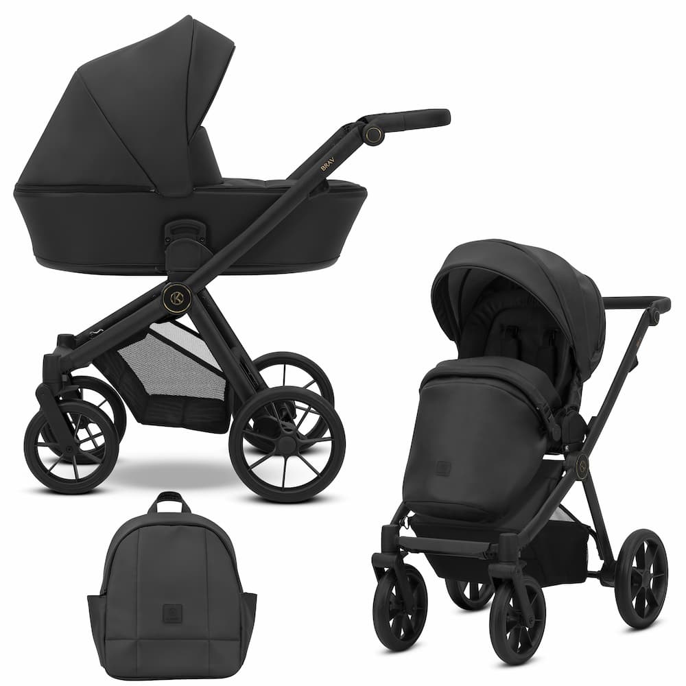 Бебешка количка Kunert Brav Black Еко кожа - Image 2
