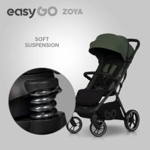 Бебешка количка EasyGo ZOYA Jungle Green – Автоматично сгъване до 22 кг