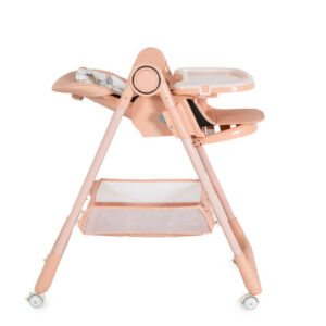 Детски стол за хранене с подарък Moni Surprise розов