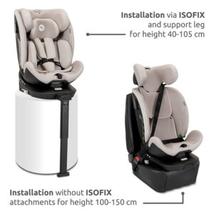 Стол за кола LORELLI PERSEUS i-Size ISOFIX Support Leg 360 GREEN