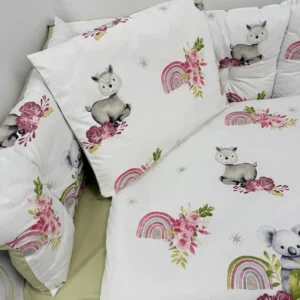 Спален комплект Dizain Baby Бамби зелено – Свеж ранфорс лукс за бебешка стая