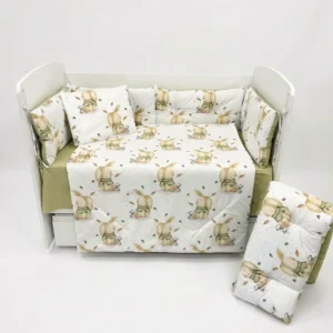 Спален комплект Dizain Baby Моето зайче зелено ранфорс лукс
