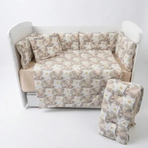 Бебешки спален комплект Dizain Baby Моето слонче капучино ранфорс