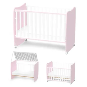 Розово бебешко легло Lorelli STARS с функция люлка и 18 мм ПДЧ