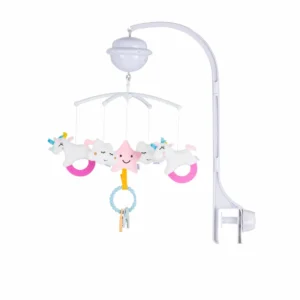 Бебешка музикална въртележка Еднорог с нощен проектор и Bluetooth