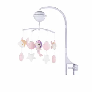 Бебешка музикална въртележка Русалка с нощен проектор и Bluetooth функция