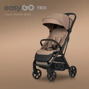 Бебешка количка EasyGo TRIX Savana Beige автоматично сгъване