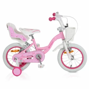 Детайли на кошничката и звънеца на велосипед Flower Pinky