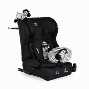 Черно детско столче за кола Moni Security i-Size с ISOFIX