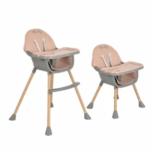 Детски стол за хранене Moni Biscotti 2 в 1 розов 64x64x94 см