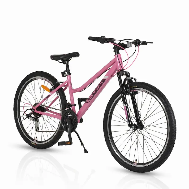 Розов велосипед Byox Urban 26 инча с 21 скорости Shimano и амортисьор