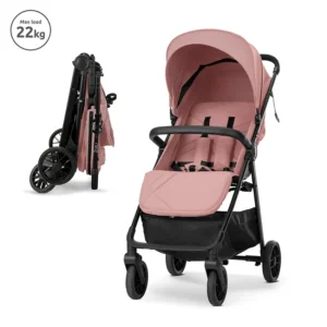 Ултра лека лятна бебешка количка Lorelli ZOZU Pink със сгъване с една ръка