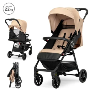 Бебешка лятна количка Lorelli NOIR в нежен бежов цвят