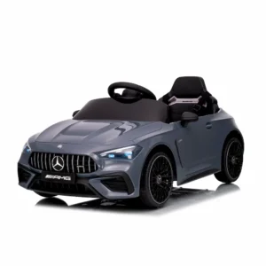 Елегантна сива детска акумулаторна кола Mercedes с амортисьори от pif.bg