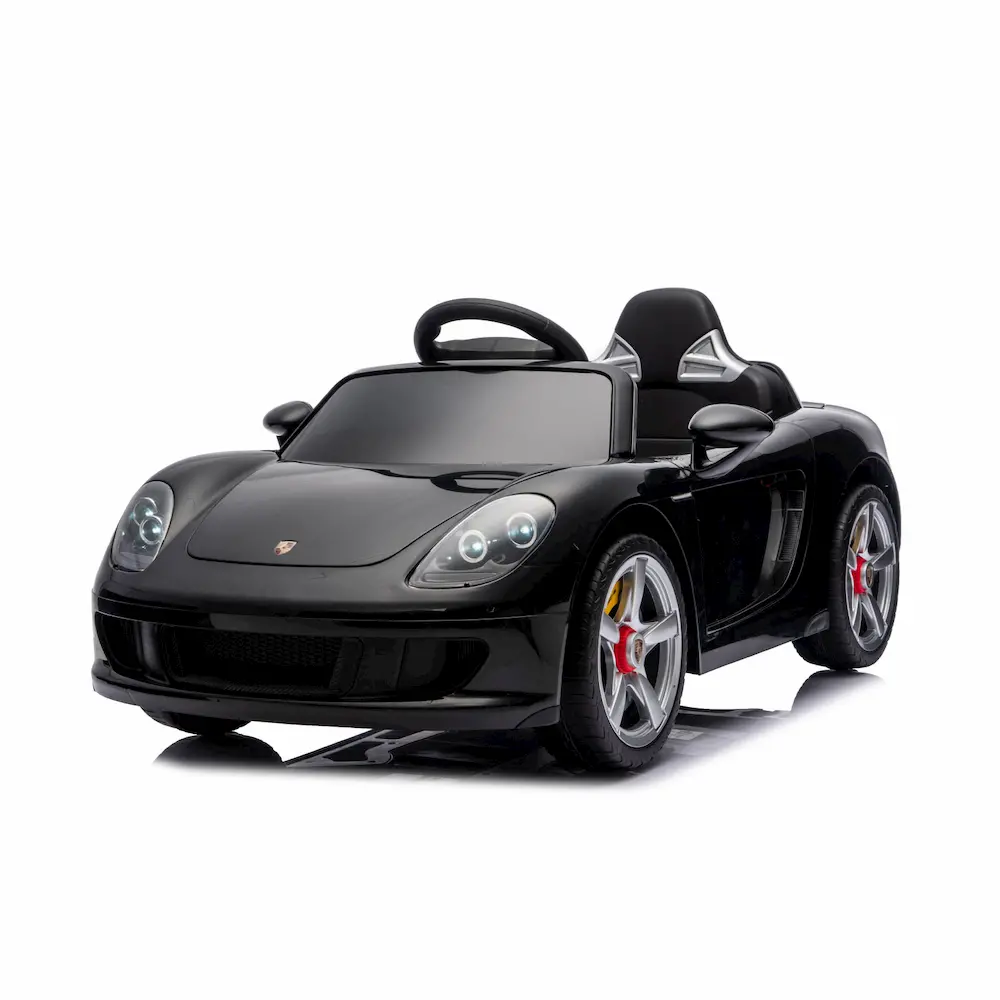 Луксозна черна детска акумулаторна кола Porsche Carrera GT от pif.bg