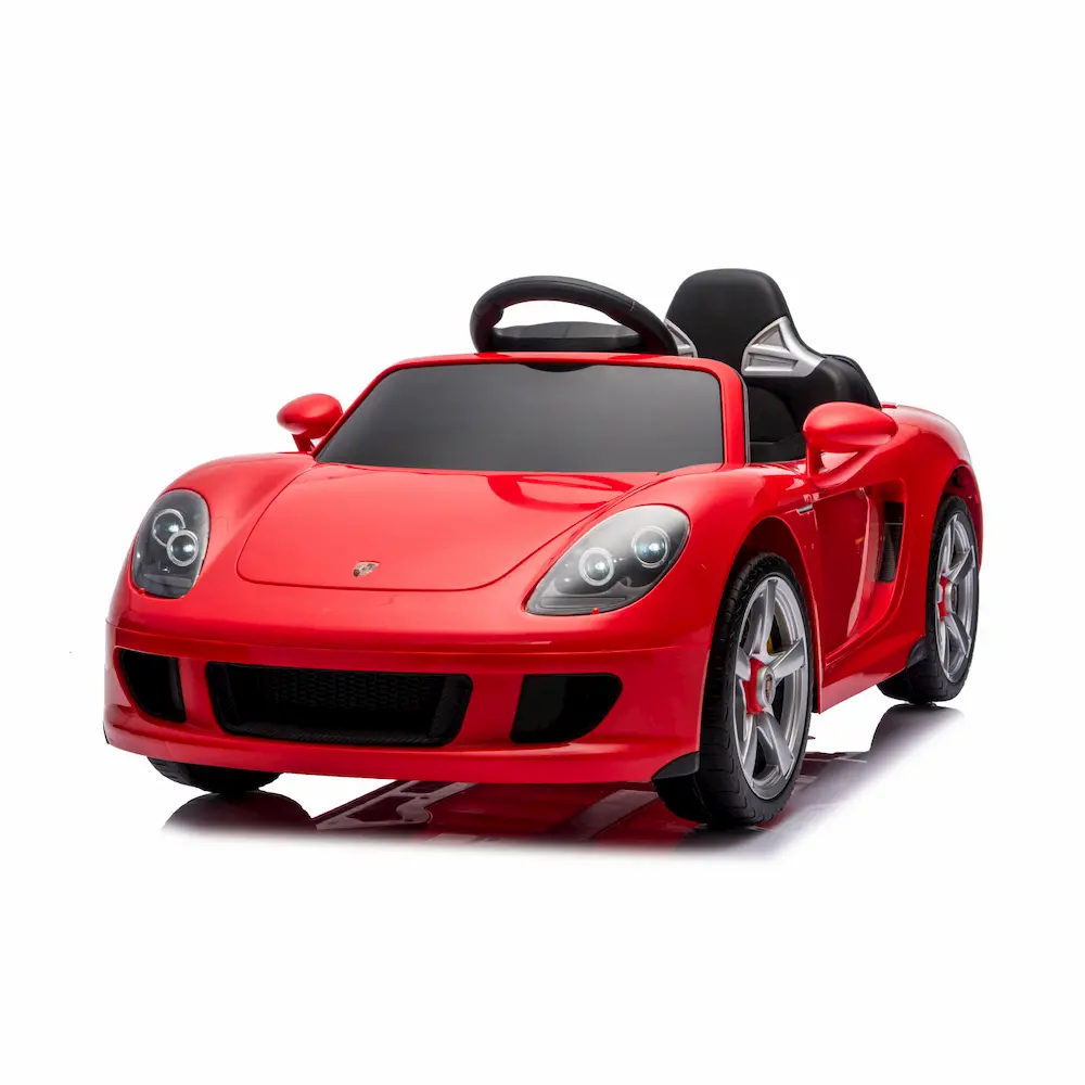Спортна червена детска акумулаторна кола Porsche Carrera GT от pif.bg