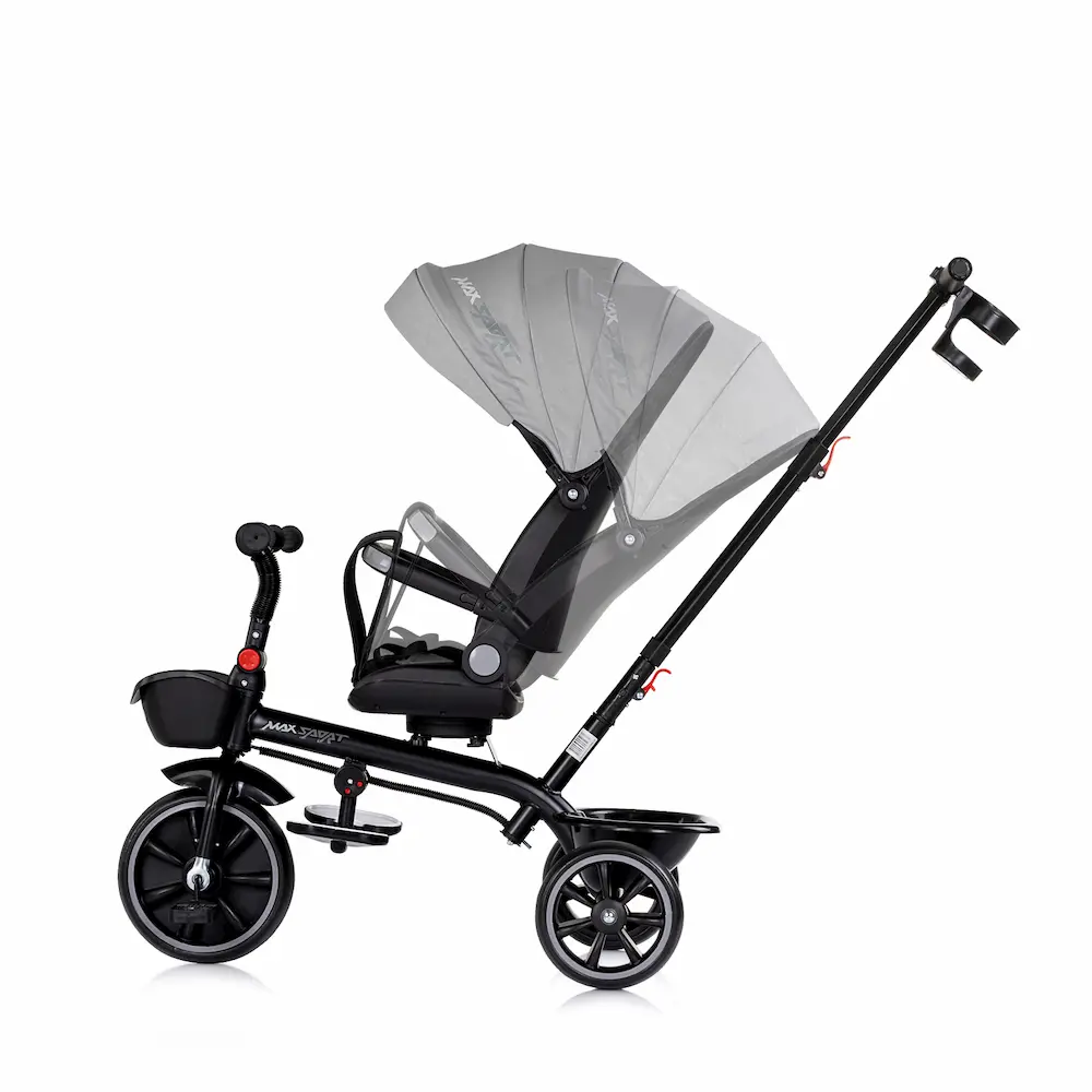 Триколка със сенник Chipolino MAX SPORT Сива - Image 2