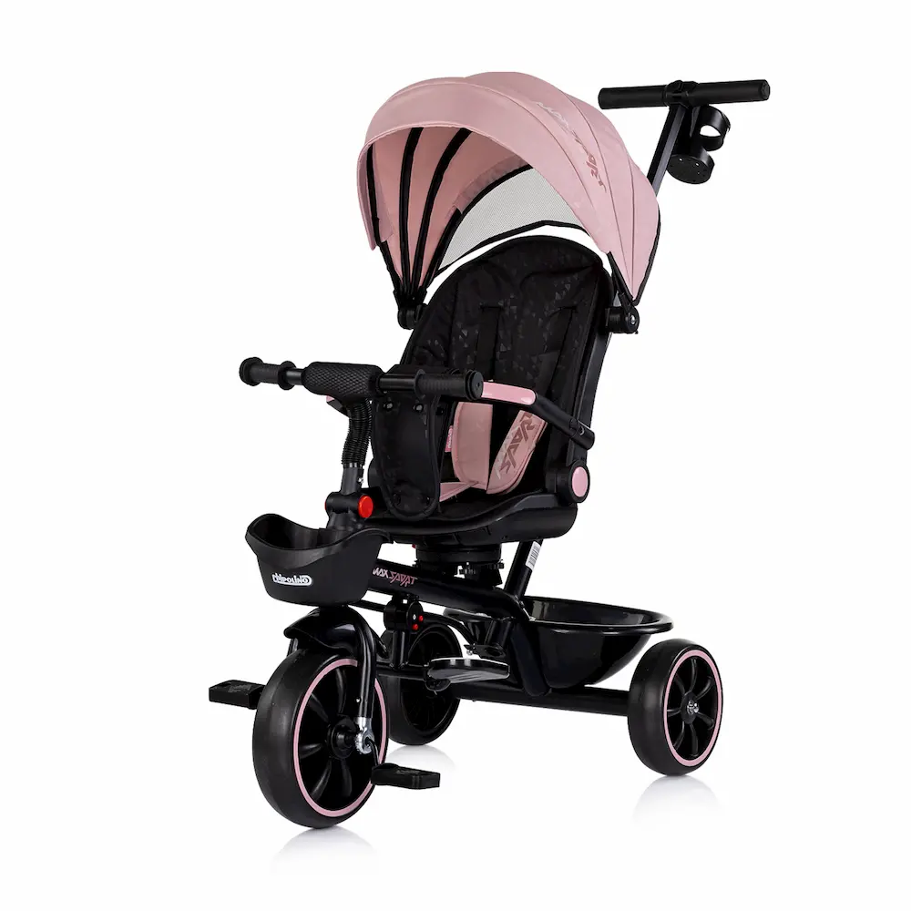 Детска триколка със сенник Chipolino Max Sport в цвят розова пудра от pif.bg