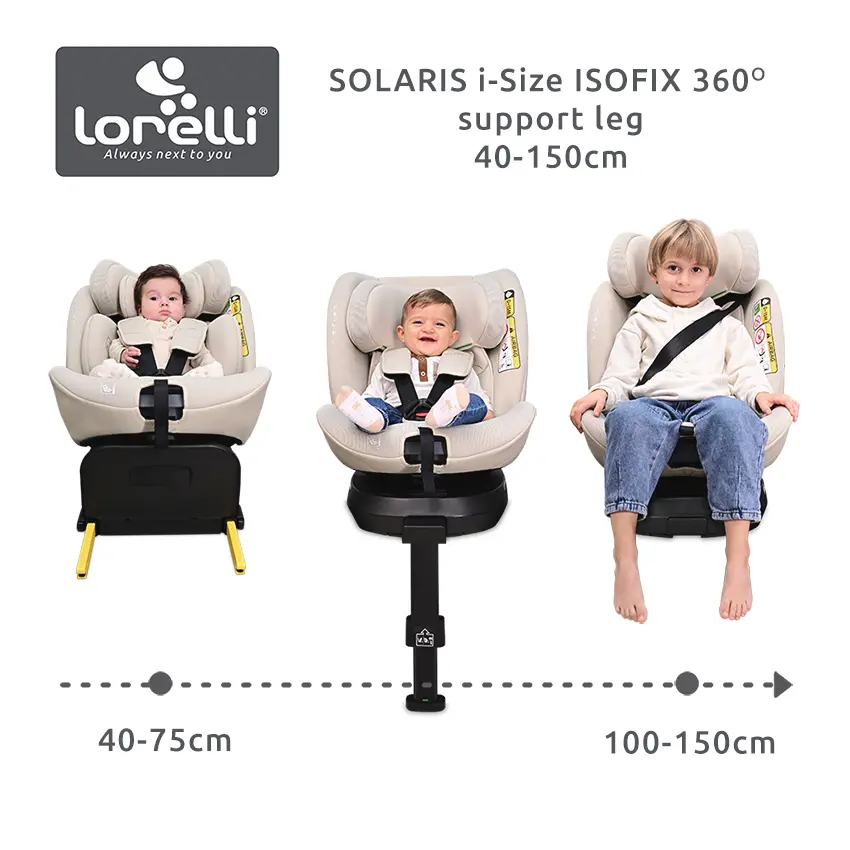 Стол за кола LORELLI SOLARIS i-Size ISOFIX Support Leg 360 GREEN - Image 3