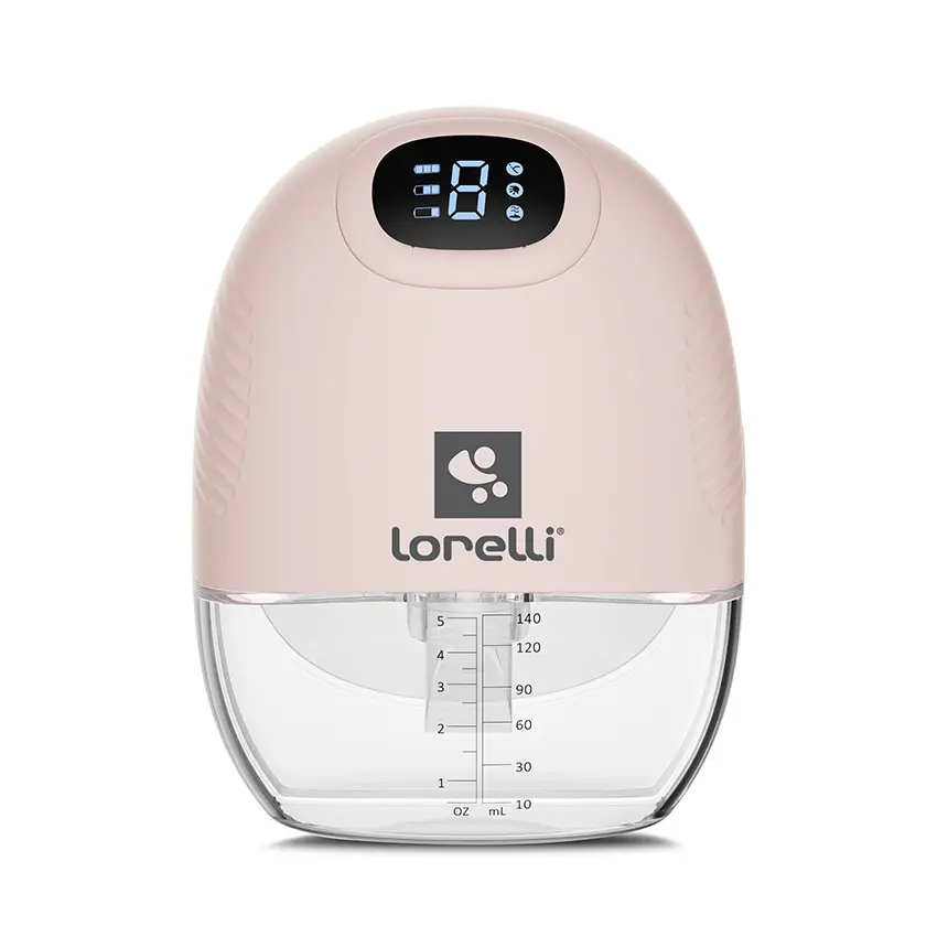 Безжична помпа за кърма Lorelli Hands Free Alice Розова за поставяне в сутиен