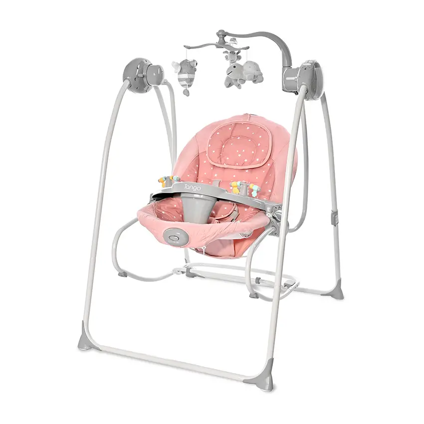 Електрическа люлка и шезлонг 2 в 1 Lorelli TANGO Peach Beige STARS от pif.bg