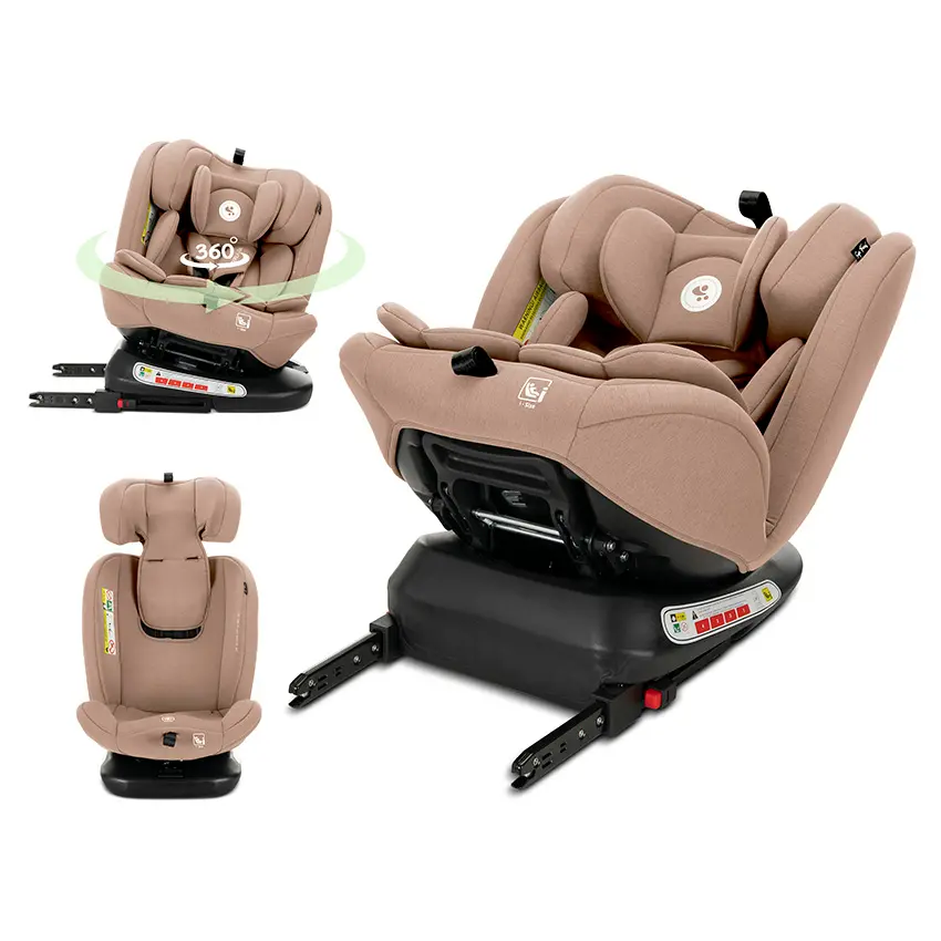 Детско столче за кола Lorelli Capella i-Size в бежов цвят.