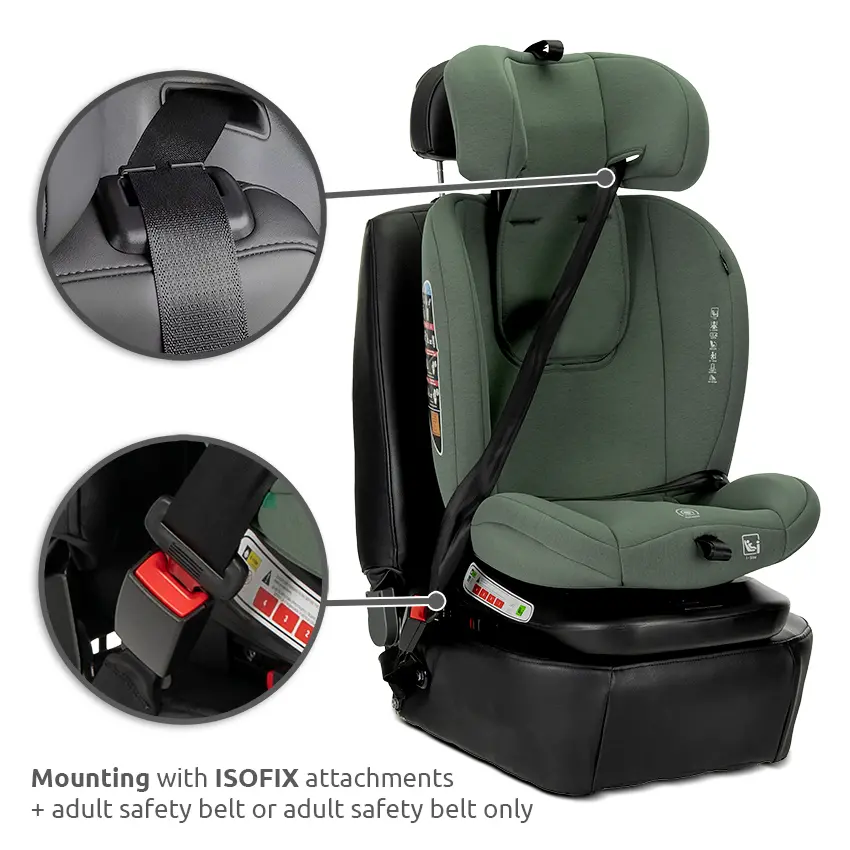Инсталация на детско столче Lorelli Capella чрез ISOFIX конектори в автомобил.