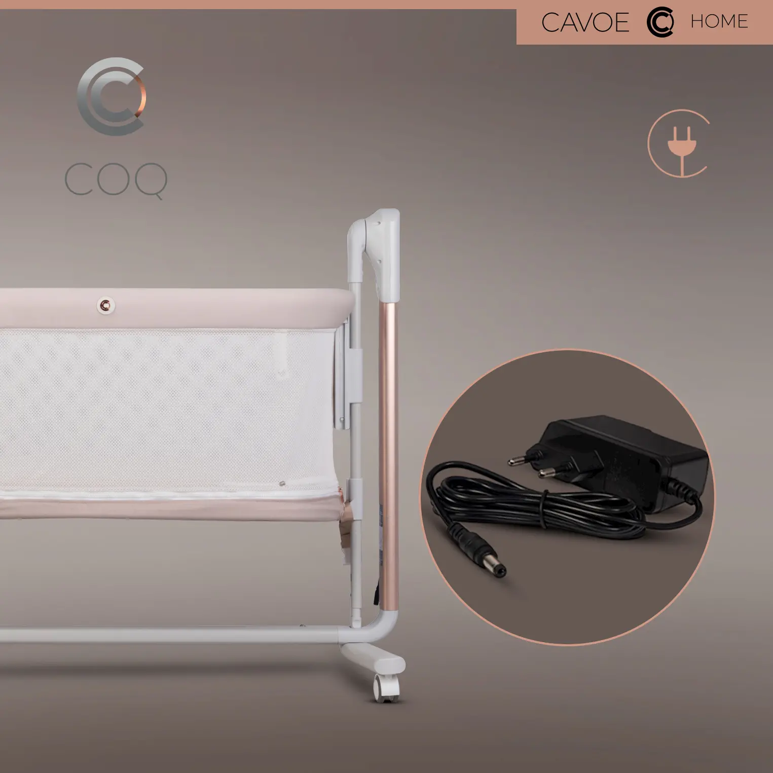 Интелигентна бебешка кошара-люлка 4 в 1 Cavoe COQ Cashmere - Image 9