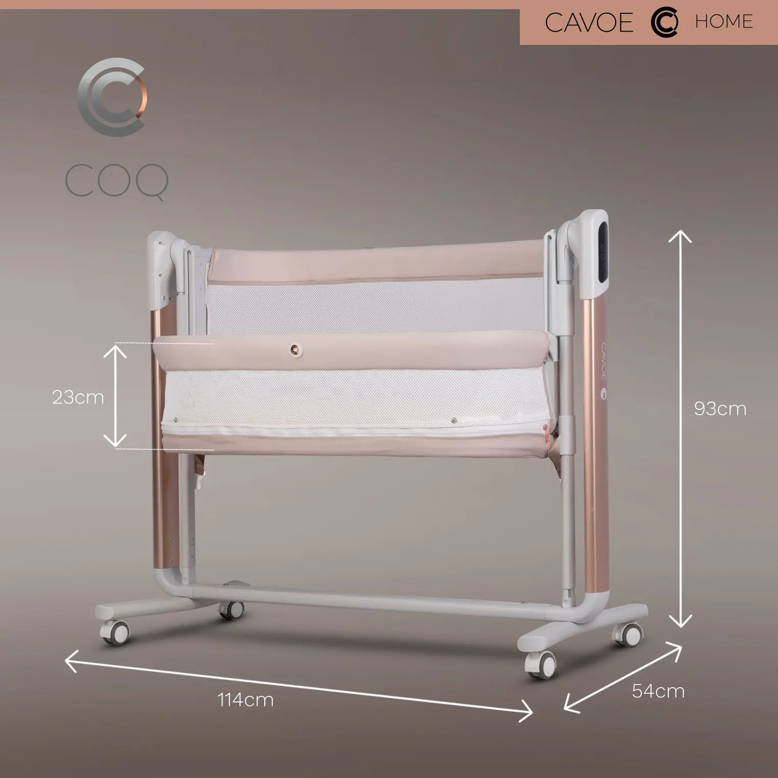 Интелигентна бебешка кошара-люлка 4 в 1 Cavoe COQ Cashmere - Image 5