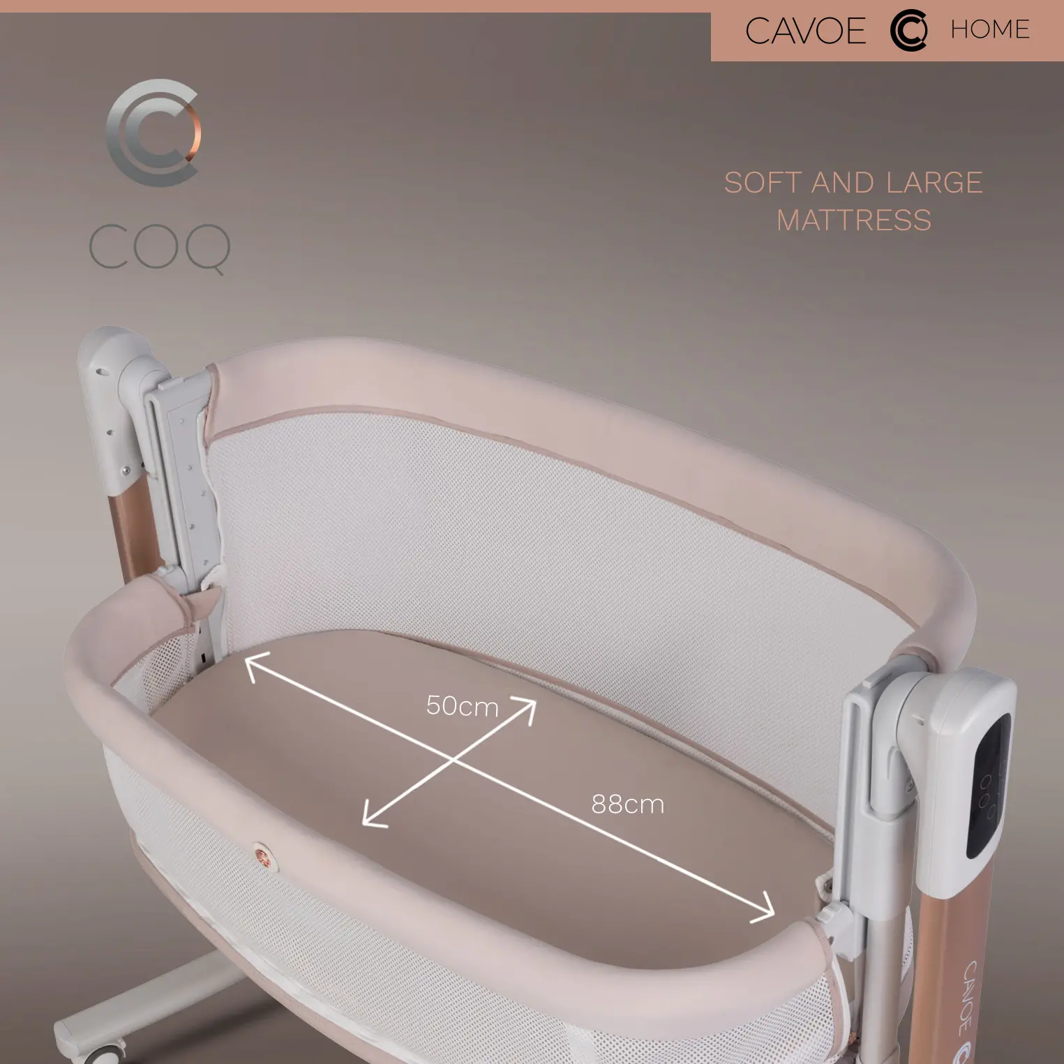 Интелигентна бебешка кошара-люлка 4 в 1 Cavoe COQ Cashmere - Image 6